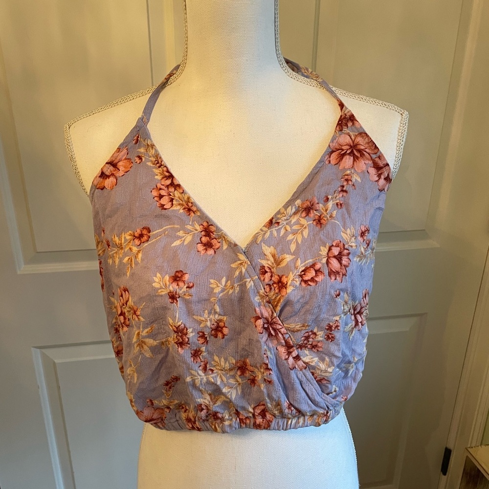 American Eagle Cropped Halter Top